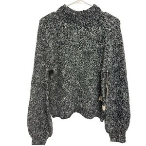a.n.a‎ Black and White Textured Turtleneck Sweater size XS